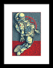 Rubino Float Astronaut - Framed Print Framed Print Pixels 6.625" x 10.000" Black White