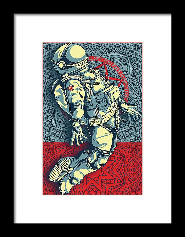 Rubino Float Astronaut - Framed Print Framed Print Pixels 6.625