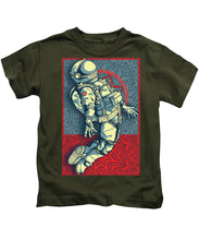 Rubino Float Astronaut - Kids T-Shirt Kids T-Shirt Pixels Military Green Small 