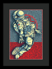 Rubino Float Astronaut - Framed Print Framed Print Pixels 9.375" x 14.000" Black Black