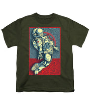 Rubino Float Astronaut - Youth T-Shirt Youth T-Shirt Pixels Military Green Small 