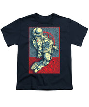 Rubino Float Astronaut - Youth T-Shirt Youth T-Shirt Pixels Navy Small 