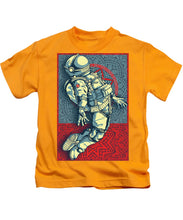 Rubino Float Astronaut - Kids T-Shirt Kids T-Shirt Pixels Gold Small 
