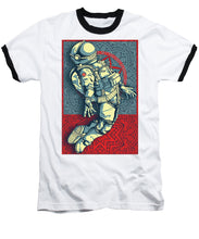 Rubino Float Astronaut - Baseball T-Shirt Baseball T-Shirt Pixels White / Black Small 