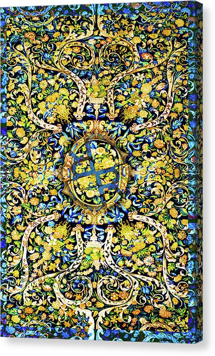 Rubino Floral Carpet - Canvas Print Canvas Print Pixels 6.625