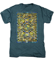 Rubino Floral Carpet - Men's Premium T-Shirt Men's Premium T-Shirt Pixels Steel Blue Heather Small 