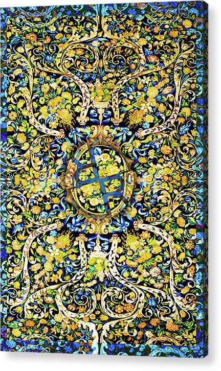Rubino Floral Carpet - Acrylic Print Acrylic Print Pixels 6.625