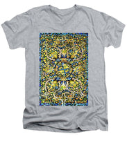 Rubino Floral Carpet - Men's V-Neck T-Shirt Men's V-Neck T-Shirt Pixels Heather Small 