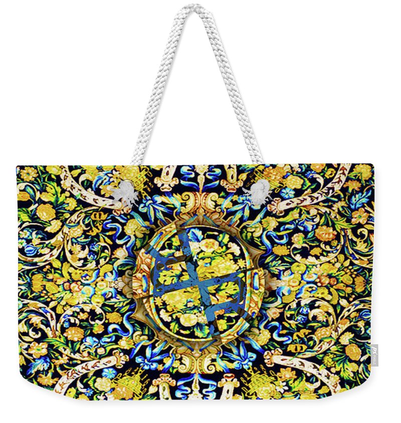 Rubino Floral Carpet - Weekender Tote Bag Weekender Tote Bag Pixels 24