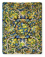 Rubino Floral Carpet - Blanket Blanket Pixels 60" x 80" Sherpa Fleece 