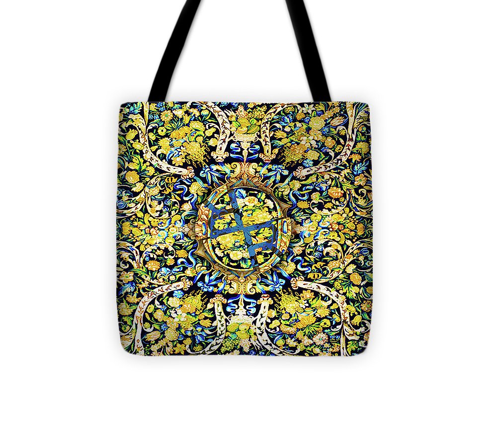 Rubino Floral Carpet - Tote Bag Tote Bag Pixels 13