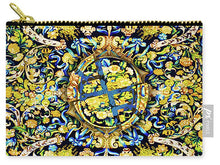 Rubino Floral Carpet - Carry-All Pouch Carry-All Pouch Pixels Small (6" x 4")  