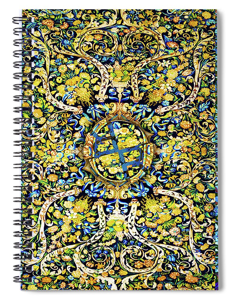 Rubino Floral Carpet - Spiral Notebook Spiral Notebook Pixels 6