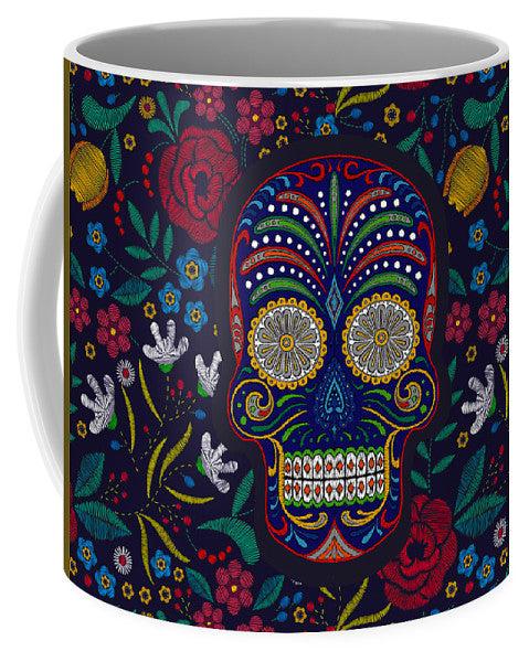 Rubino Floral Skull - Mug