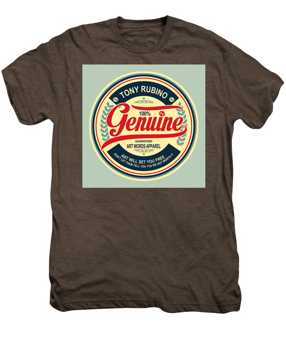 Rubino Genuine - Men's Premium T-Shirt Men's Premium T-Shirt Pixels Mocha Heather Small 
