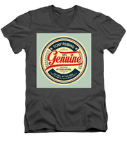 Rubino Genuine - Men's V-Neck T-Shirt Men's V-Neck T-Shirt Pixels Charcoal Small 