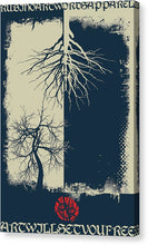Rubino Grunge Tree - Canvas Print Canvas Print Pixels 6.625" x 10.000" Mirrored Glossy