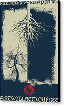 Rubino Grunge Tree - Canvas Print Canvas Print Pixels 6.625" x 10.000" Black Glossy