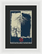Rubino Grunge Tree - Framed Print Framed Print Pixels 8.000" x 12.000" White Black