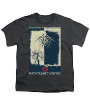 Rubino Grunge Tree - Youth T-Shirt Youth T-Shirt Pixels Charcoal Small 