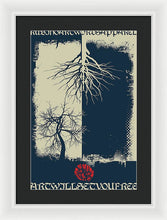 Rubino Grunge Tree - Framed Print Framed Print Pixels 13.375" x 20.000" White Black