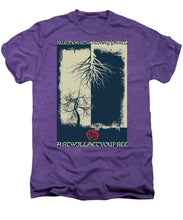 Rubino Grunge Tree - Men's Premium T-Shirt Men's Premium T-Shirt Pixels Deep Purple Heather Small 