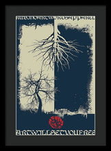 Rubino Grunge Tree - Framed Print Framed Print Pixels 13.375" x 20.000" Black Black