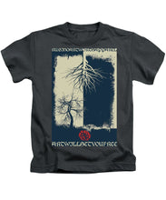 Rubino Grunge Tree - Kids T-Shirt Kids T-Shirt Pixels Charcoal Small 