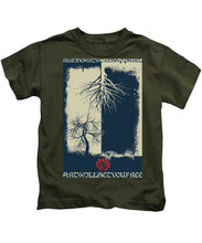 Rubino Grunge Tree - Kids T-Shirt Kids T-Shirt Pixels Military Green Small 