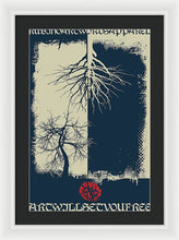 Rubino Grunge Tree - Framed Print Framed Print Pixels 16.000" x 24.000" White Black