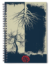 Rubino Grunge Tree - Spiral Notebook Spiral Notebook Pixels 6" x 8"  