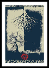 Rubino Grunge Tree - Framed Print Framed Print Pixels 20.000" x 30.000" Black White