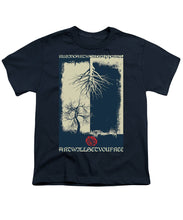 Rubino Grunge Tree - Youth T-Shirt Youth T-Shirt Pixels Navy Small 