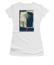 Rubino Grunge Tree - Women's T-Shirt (Athletic Fit) Women's T-Shirt (Athletic Fit) Pixels White Small 