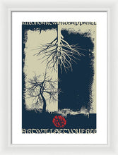 Rubino Grunge Tree - Framed Print Framed Print Pixels 13.375" x 20.000" White White