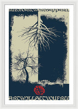 Rubino Grunge Tree - Framed Print Framed Print Pixels 26.625" x 40.000" White White