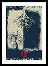Rubino Grunge Tree - Framed Print Framed Print Pixels 16.000" x 24.000" Black White