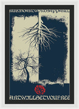 Rubino Grunge Tree - Framed Print Framed Print Pixels 24.000" x 36.000" White Black