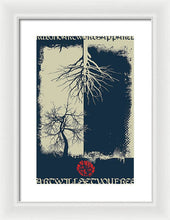 Rubino Grunge Tree - Framed Print Framed Print Pixels 10.625" x 16.000" White White