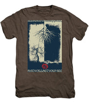 Rubino Grunge Tree - Men's Premium T-Shirt Men's Premium T-Shirt Pixels Mocha Heather Small 