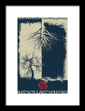 Rubino Grunge Tree - Framed Print Framed Print Pixels 8.000" x 12.000" Black White