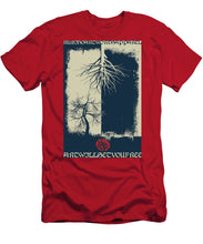 Rubino Grunge Tree - Men's T-Shirt (Athletic Fit) Men's T-Shirt (Athletic Fit) Pixels Red Small 