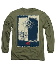 Rubino Grunge Tree - Long Sleeve T-Shirt Long Sleeve T-Shirt Pixels Military Green Small 