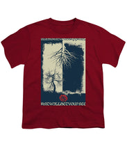 Rubino Grunge Tree - Youth T-Shirt Youth T-Shirt Pixels Cardinal Small 