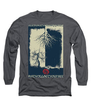 Rubino Grunge Tree - Long Sleeve T-Shirt Long Sleeve T-Shirt Pixels Charcoal Small 