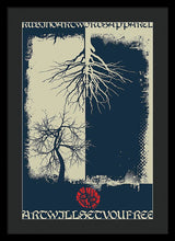 Rubino Grunge Tree - Framed Print Framed Print Pixels 16.000" x 24.000" Black Black