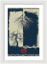 Rubino Grunge Tree - Framed Print Framed Print Pixels 16.000" x 24.000" White White