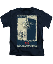 Rubino Grunge Tree - Kids T-Shirt Kids T-Shirt Pixels Navy Small 