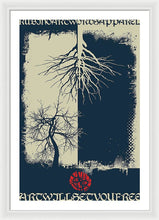 Rubino Grunge Tree - Framed Print Framed Print Pixels 24.000" x 36.000" White White