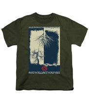 Rubino Grunge Tree - Youth T-Shirt Youth T-Shirt Pixels Military Green Small 